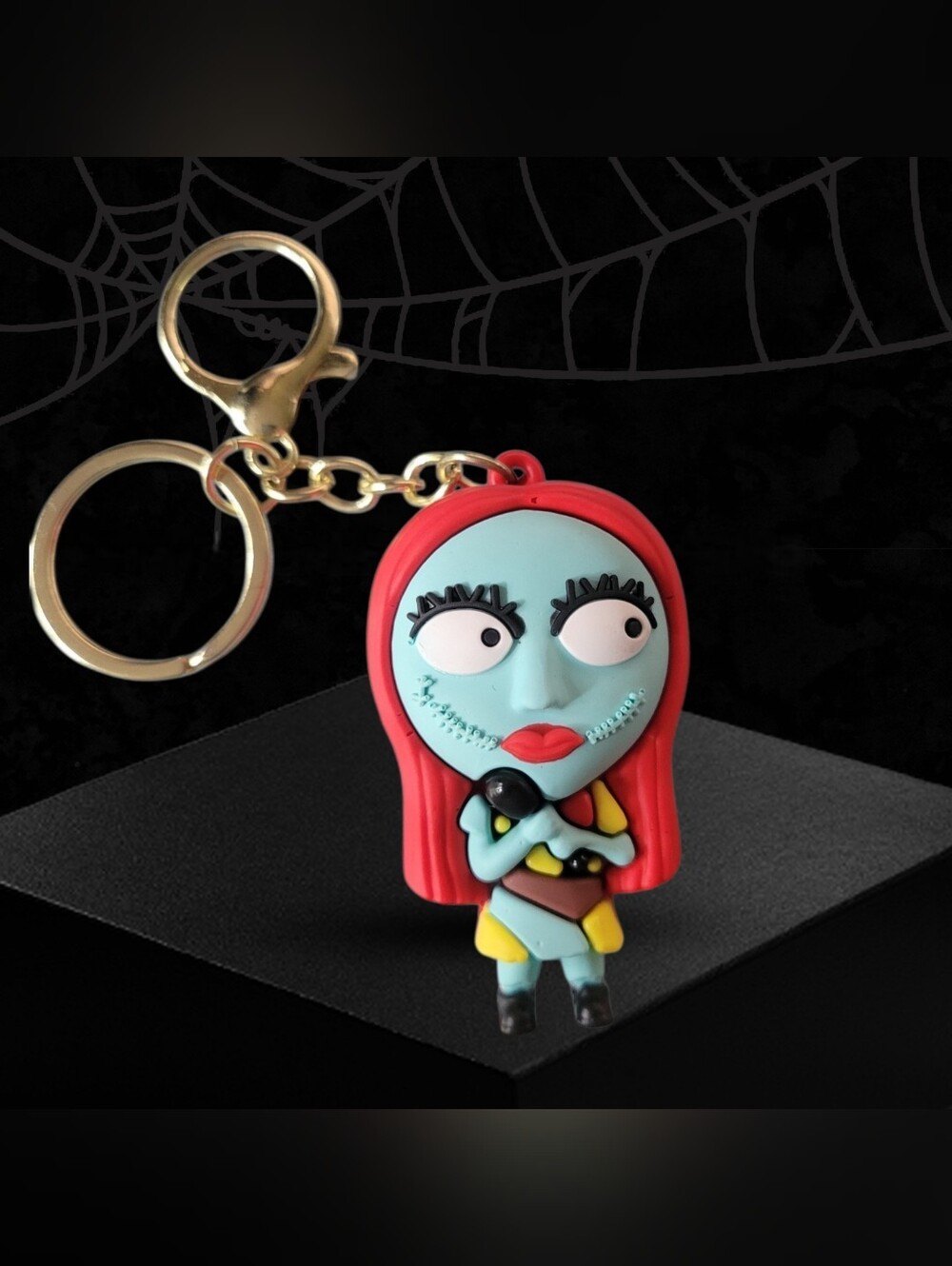 Sally Novelty Red-Headed Blue Character Keychain